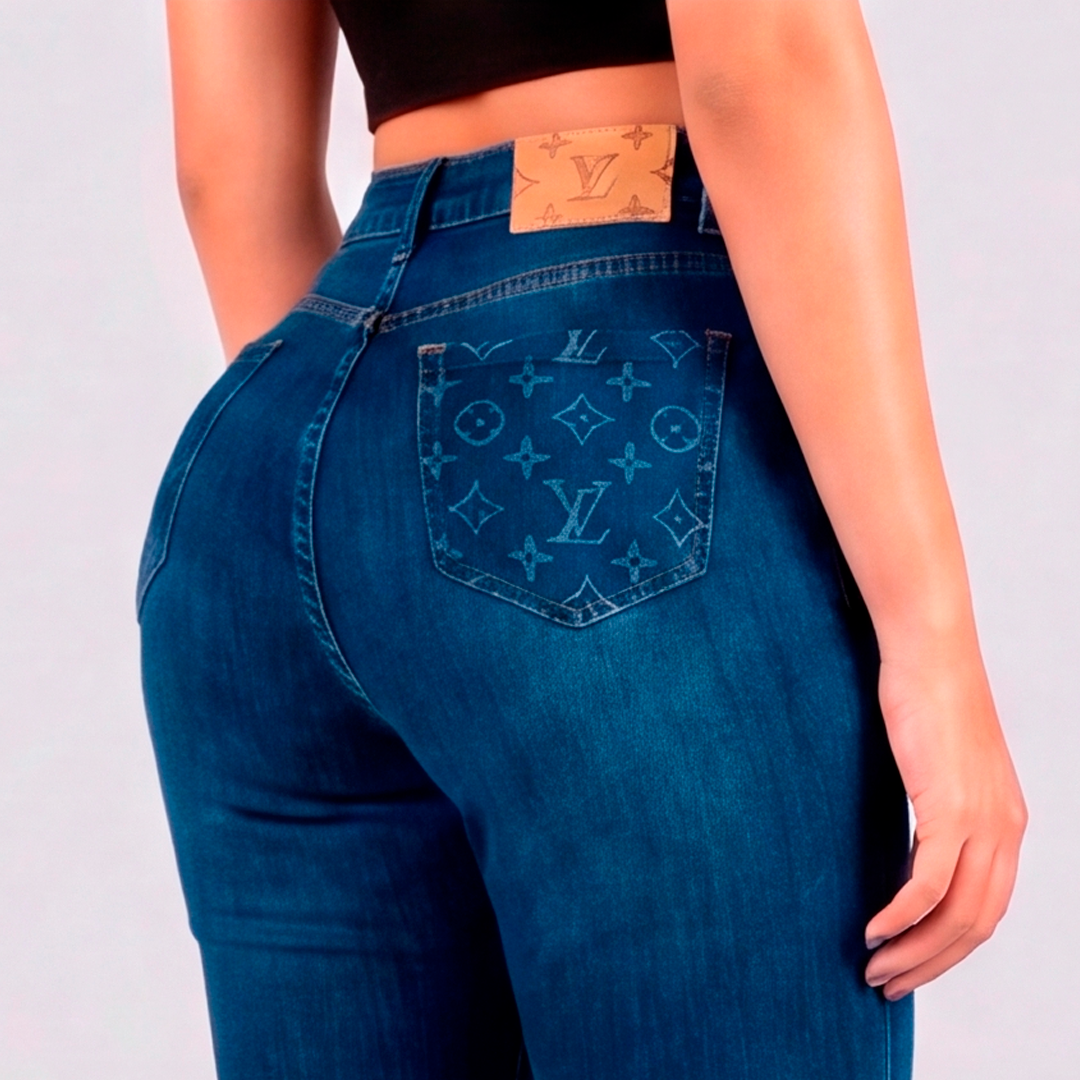 Jeans Mom Flare Tiro Alto