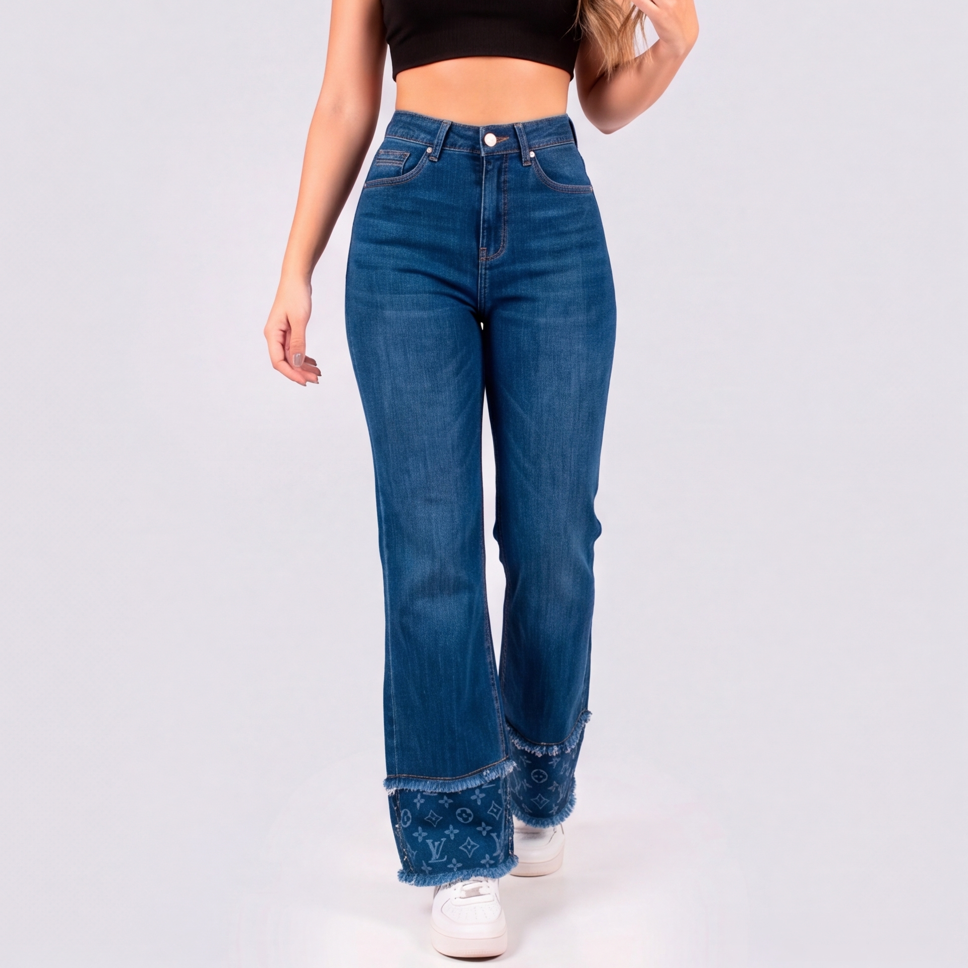 Jeans Mom Flare Tiro Alto