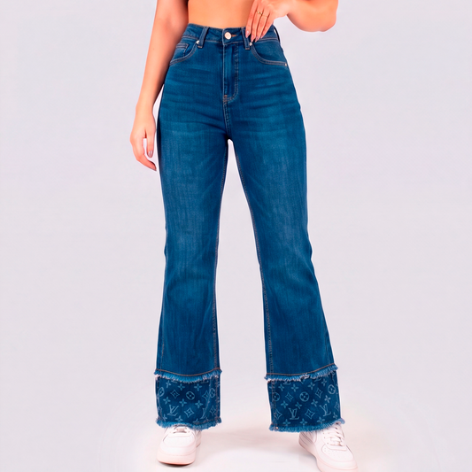 Jeans Mom Flare Tiro Alto
